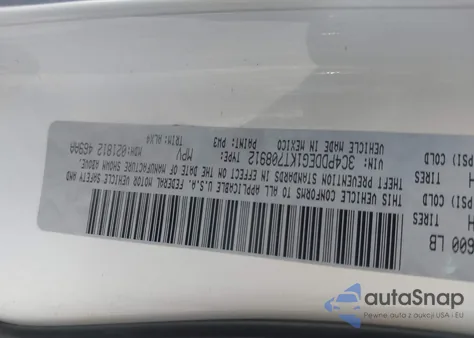 2019 Dodge Journey Gt Awd z USA, uszkodzony, nr VIN 3C4PDDEG1KT708912